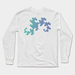 Dragon Curve Fractal Long Sleeve T-Shirt